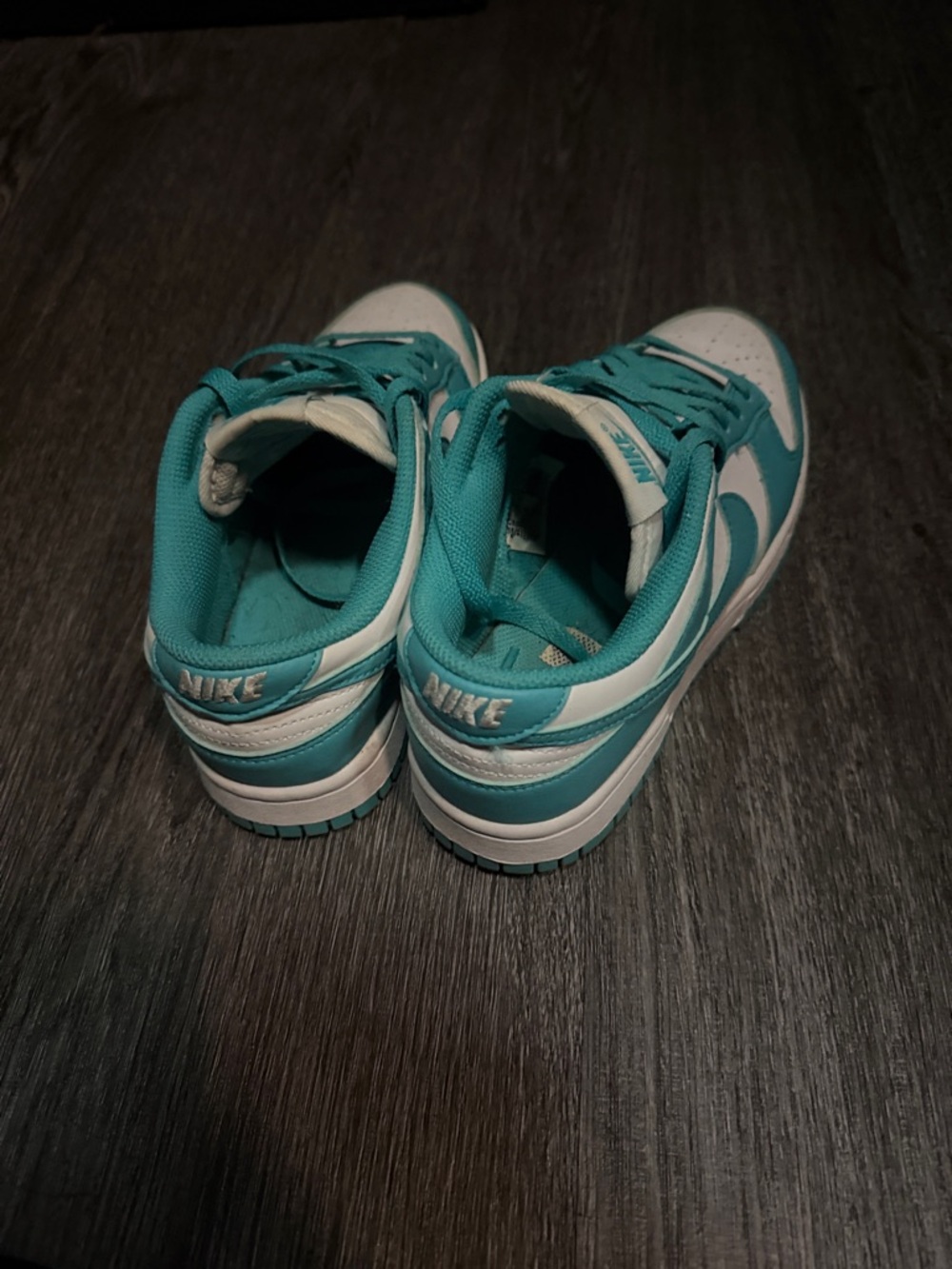 Nike Teal and White Low-Top Sneakers - Picture 3 of 5